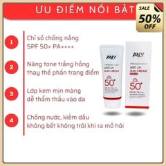 kem chống nắng ANY hàn quốc SPF 50 ++ Premium Golf Anti UV SPF 50+ Nâng tông, trắng da, không bết