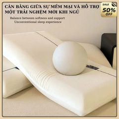 Gối cao su non cao cấp chống đau mỏi vai gáy mềm mại, thoáng khí kích thước 40x60cm