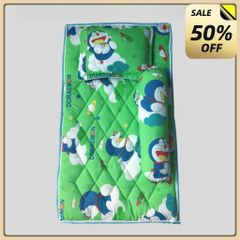 Bộ Nệm Cho Bé Đi Học Cao Cấp chất Cotton.Chống hơi đất, Chống trượt, Giặt máy nhanh khô