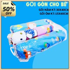 HCM Gối Nằm Cho Bé vải Cotton Mềm Mại Kèm Ruột Gối Gòn Bé Trai Gái-Gối Nằm Cho Trẻ Em