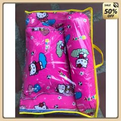 [HCM] Set nệm cho bé đi học mẫu giáo, bộ nệm gối đi nhà trẻ chất cotton thấm hút mồ hôi cho bé 1-6 tuổi