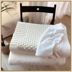 Gối cao su non massage , gối cao su có lỗ thông hơi ,gối công thái học giúp ngủ ngon,lưu thông ĐX 40x60