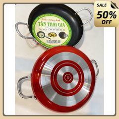 Chảo chống dính 2 quai Tân Thái Gia 22cm- Chảo xào chống dính,chảo nhôm 22cm
