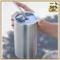 Ly giữ nhiệt iced americano inox 304 cao cấp chống gỉ 600ml, cốc uống nước giữ nhiệt có ống hút tiện lợi