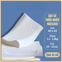 Gối cao su thiên nhiên massage cổ, giảm đau cổ vai gáy, lưu thông máu, giảm ngủ ngáy