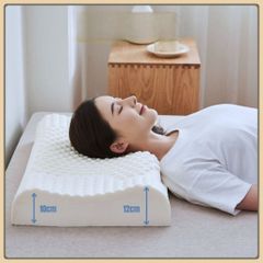 Gối cao su thiên nhiên massage cổ, giảm đau cổ vai gáy, lưu thông máu, giảm ngủ ngáy