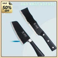 Combo 2 dao thép nhật nhà bếp siêu bén lưỡi vân chống dính,Combo 2 Dao Nhật vân Gỗ