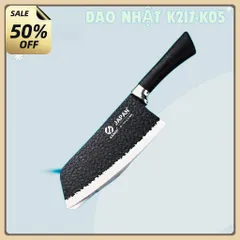 Combo 2 dao thép nhật nhà bếp siêu bén lưỡi vân chống dính,Combo 2 Dao Nhật vân Gỗ