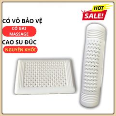 [BH 1NĂM] Gối Cao Su Ôm Đúc Nguyên Khối 100% cao su thiên nhiên Cao Cấp Có Gai Massage Vai Cổ Gáy, hỗ trợ vai gáy