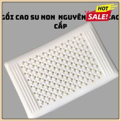 [BH 1NĂM] Gối Cao Su Ôm Đúc Nguyên Khối 100% cao su thiên nhiên Cao Cấp Có Gai Massage Vai Cổ Gáy, hỗ trợ vai gáy