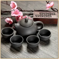 Bộ Ấm Trà Tử Sa Cao Cấp Gồm 1 Bình Kèm 6 Ly - Sang Trọng - Quái Phái. Có Hộp