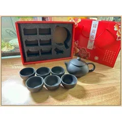 Bộ Ấm Trà Tử Sa Cao Cấp Gồm 1 Bình Kèm 6 Ly - Sang Trọng - Quái Phái. Có Hộp