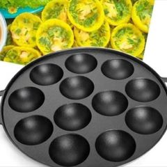 Khuân bánh khọt 8 lỗ và12 lỗ bánh .Khuân Chống Dính Sài Tiện  lợi Kèm Nắp Đậy
