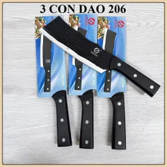 BỘ 3 DAO NHẬT THÉP KHÔNG GỈ-DAO THÁI THỊT ASAKAH 206 NHÀ BẾP