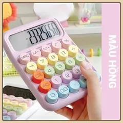Máy tính cầm tay, máy tính bỏ túi phím cơ (không bao gồm pin) nhiều màu sắc xinh xắn, thiết kế nhỏ gọn