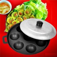 Khuân bánh khọt 8 lỗ và12 lỗ bánh .Khuân Chống Dính Sài Tiện  lợi Kèm Nắp Đậy