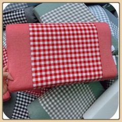 Gối cao su non kẻ người lớn kèm vỏ gối kích thước 30x50cm,gối cao su lượn