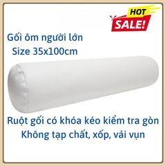 Ruột gối ôm ép hơi dài 100x35cm 100% gòn đàn hồi cao cấp - gối ôm người lớn gối ôm hơi