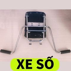 Ghế ngồi xe máy yên nệm không tựa XE SỐ - Yên Nệm, Không Tựa, Có Gác Chân, An Toàn Cho Bé
