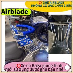 [ SỐ GẬP AB VÒNG ] GHẾ SỐ GẬP INOX XE AIRBLADE AN TOÀN CHO BÉ,GHẾ XE MÁY