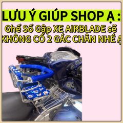 [ SỐ GẬP AB VÒNG ] GHẾ SỐ GẬP INOX XE AIRBLADE AN TOÀN CHO BÉ,GHẾ XE MÁY