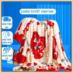 Chăn mền tuyết nhung siêu ấm mền mịn kích thước 1,6x2m bao đẹp 500g cao cấp chọn mẫu