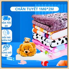 Chăn mền tuyết nhung siêu ấm mền mịn kích thước 1,6x2m bao đẹp 500g cao cấp chọn mẫu