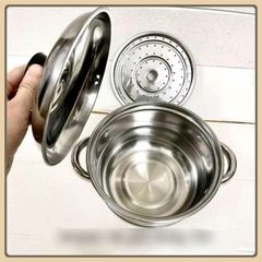 Nồi Hấp 20cm  tặng  kèm xửng hấp tiện lợi  nồi hấp inox mini nồi nhỏ  tiện cho gia đình ít người  và hấp thức ăn nhỏ