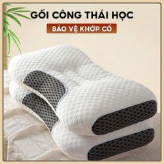 Gối công thái học lõi bông gòn kháng khuẩn 750G, Ruột gối chống đau mỏi cổ vai gáy TIẾN ĐẠT