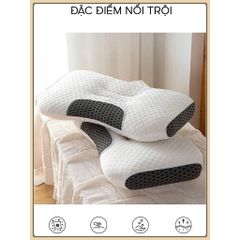 Gối công thái học lõi bông gòn kháng khuẩn 750G, Ruột gối chống đau mỏi cổ vai gáy TIẾN ĐẠT