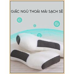 Gối công thái học lõi bông gòn kháng khuẩn 750G, Ruột gối chống đau mỏi cổ vai gáy TIẾN ĐẠT