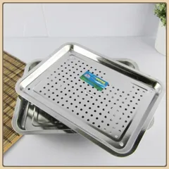 Khay úp ly trà inox 26 x 36cm,mâm úp ly inox cao cấp
