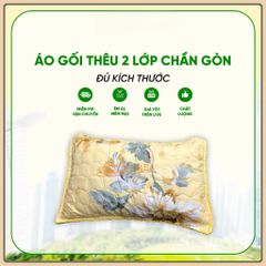 Combo 4 áo gối nằm cotton poly màu, trần bông 3 lớp, kích thước 50x70, có khoá kéo áo gối nằm 50x70cm áo  gối