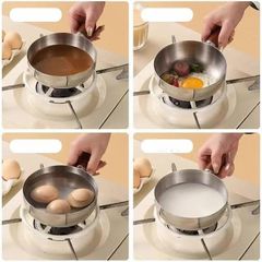 COMBO 2 Nồi Inox 304 Mini Có Tay Cầm Cân Gỗ Cao Cấp, KÍCH THƯỚC 14cm Bát Mì Tức Thì, Bát Salad, Nồi Súp, Lấu Ăn Dặm