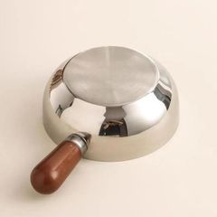 COMBO 2 Nồi Inox 304 Mini Có Tay Cầm Cân Gỗ Cao Cấp, KÍCH THƯỚC 14cm Bát Mì Tức Thì, Bát Salad, Nồi Súp, Lấu Ăn Dặm