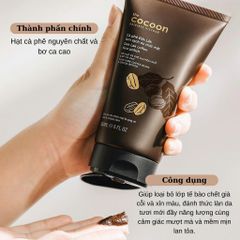 Tẩy Da Chết Mặt Cà Phê Đắk Lắk Cocoon Cho Làn Da Mềm Mại Rạng Rỡ 150ml và body 200ml
