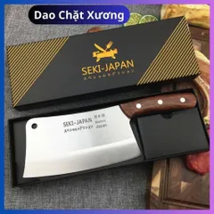 Dao Bếp Nhật Chặt Xương Seki Nhật Bản, Dao Chặt Thái Xương Đúc Nguyên Khối Inox 304 Không Gỉ