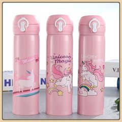 Bình giữ nhiệt 500ml inox 304 thiết kế nắp bật và khóa gài bình giữ nhiệt cho bé cao cấp - Bình Nước Giữ Nhiệt
