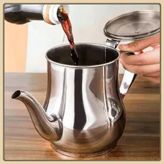 Ấm Pha Trà Eo Inox sáng bóng Phù Hợp Cho Quán Ăn, Quán Nước, Cà Phê Nhiều Dung Tích inox