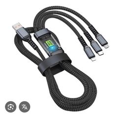 CÓ MÀN HÌNH Cáp Dữ Liệu 3 Trong 1, Bộ Sạc Micro USB Type C, Cáp sạc di động, Phụ kiện cáp dữ liệu di động