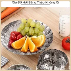 Vỉ Hấp Xửng Hấp Inox Chống Gỉ Tiện Lợi Đường Kính 23 Cm,Vỉ Rổ Hấp Bánh Bao Hấp Cá Hấp Khoai Inox Xếp Tròn Gấp Gọn