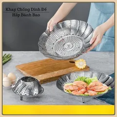 Vỉ Hấp Xửng Hấp Inox Chống Gỉ Tiện Lợi Đường Kính 23 Cm,Vỉ Rổ Hấp Bánh Bao Hấp Cá Hấp Khoai Inox Xếp Tròn Gấp Gọn