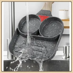 CHẢO VÂN ĐÁ 3 NGĂN TIỆN LỢI CHIÊN TRỨNG ỐP LA CHỐNG DÍNH CHẢO CHIÊN BÁNH HÌNH THÚ CAO CẤP