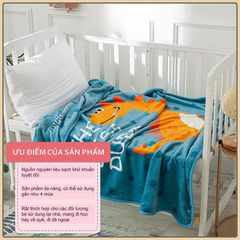 Chăn lông cho bé đi học, chăn tuyết văn phòng vải nhung chất tuyết nhung - Kích thước 1m x 1m4