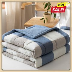 [MẪU HÓT CARO 2026] Chăn hè chần bông đắp 2 mặt - mền ngủ cotton 1.6x2m - chất liệu cotton thoáng mát