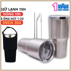 Ly giữ nhiệt 900ml inox 304 nắp đậy kín , giữ nóng hơn 8 giờ , giữ lạnh 20 giờ , tặng full phụ kiện , chống xước