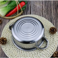 Combo 2  nồi inox dày 18cm.1 nồi inox 18CM  dùng kho cá nấu mì hâm nóng thức ăn