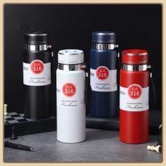 Bình Giữ Nhiệt Cao Cấp 1000ML SUS 316 3 Lớp. Sơn Nhám Chống Trầy, Quai Đeo Chắc Chắn