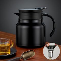 Ấm Trà, Bình Pha Trà Giữ Nhiệt Dung Tích 1000ML Chất Liệu INOX  Có Lưới Lọc Kết Hợp Tay Cầm Tròn Tiện Lợi