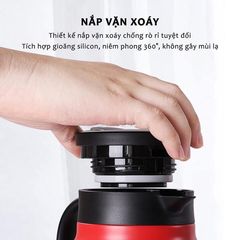 Ấm Trà, Bình Pha Trà Giữ Nhiệt Dung Tích 1000ML Chất Liệu INOX  Có Lưới Lọc Kết Hợp Tay Cầm Tròn Tiện Lợi